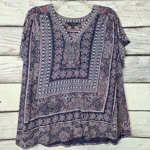 Lucky Brand IKIG Boho Blouse Womens Small